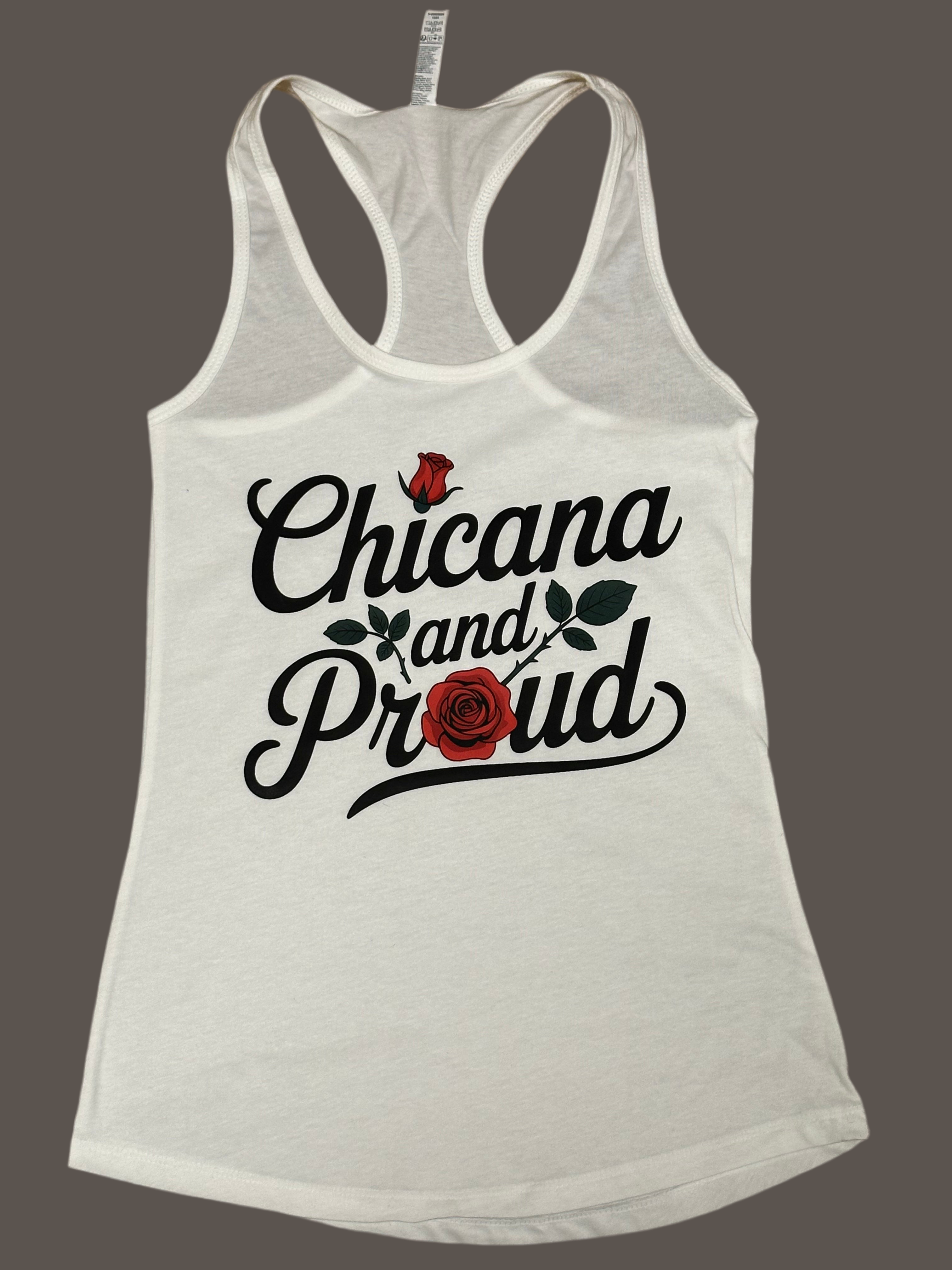 Chicana and Proud Racerback tank top