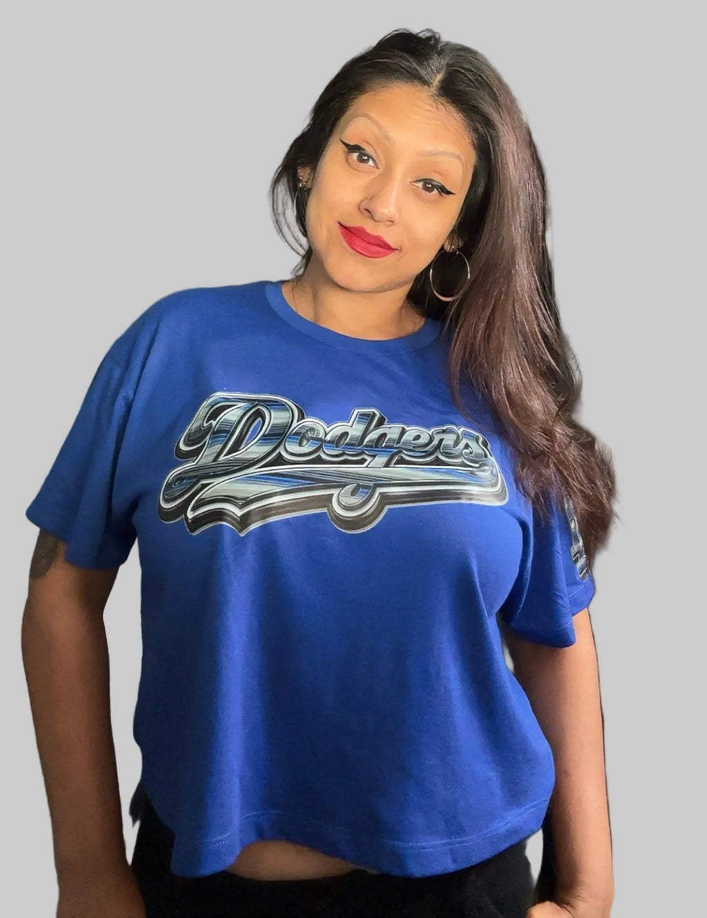 Zarape Dodgers cropped top