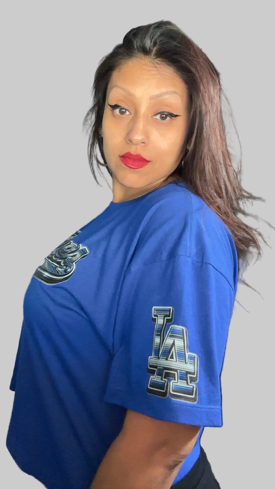 Zarape Dodgers cropped top