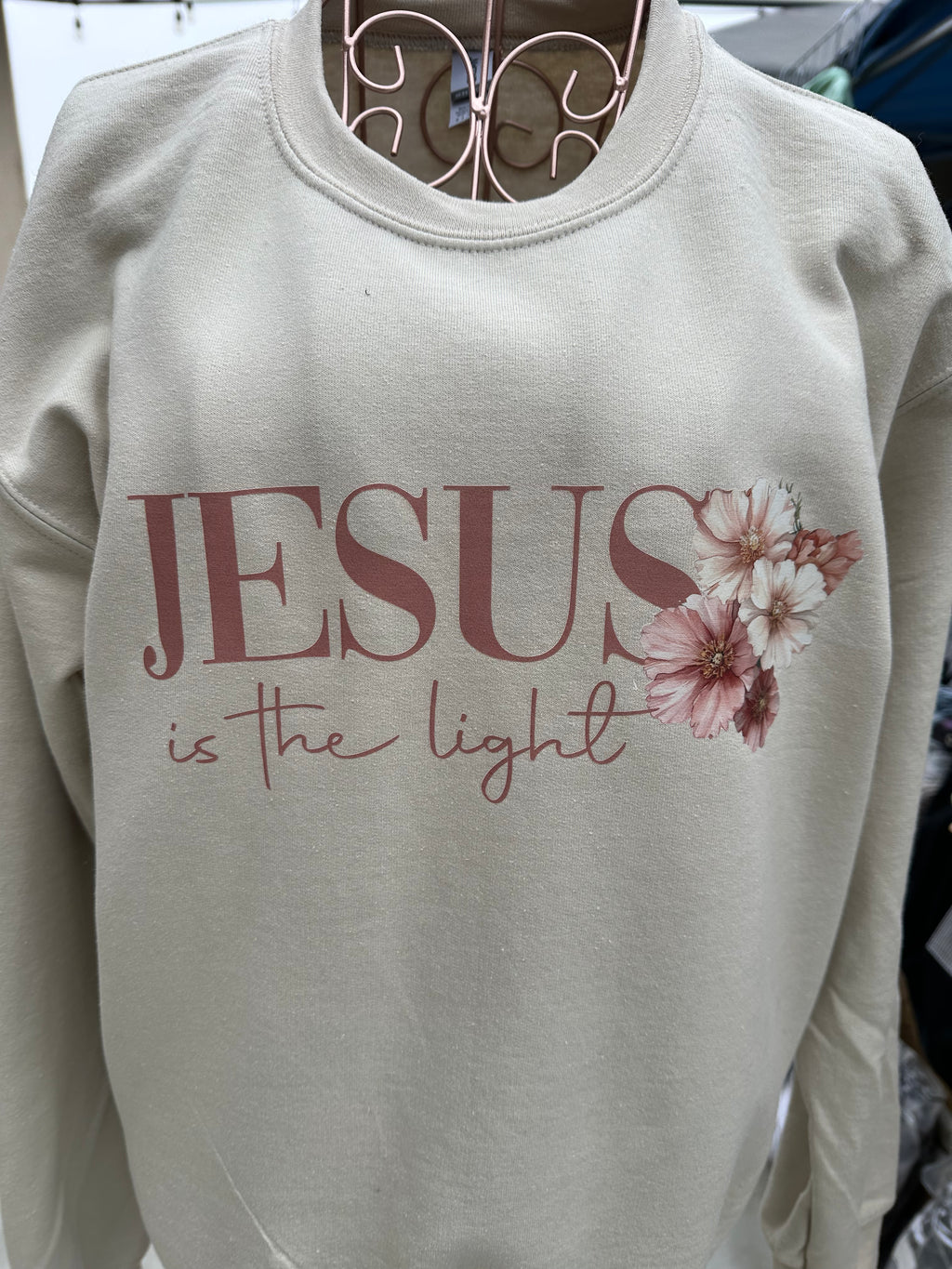 Jesus is the Light crewneck
